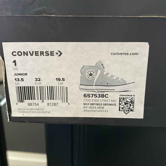 Boys/Girls Converse Pleather High Tops - Picture 6 of 6